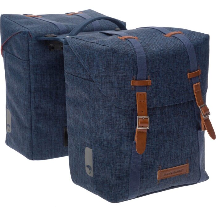 New Looxs Tas Cotton Mondi Double Rt Blue 27x33.5x14 25l Blauw