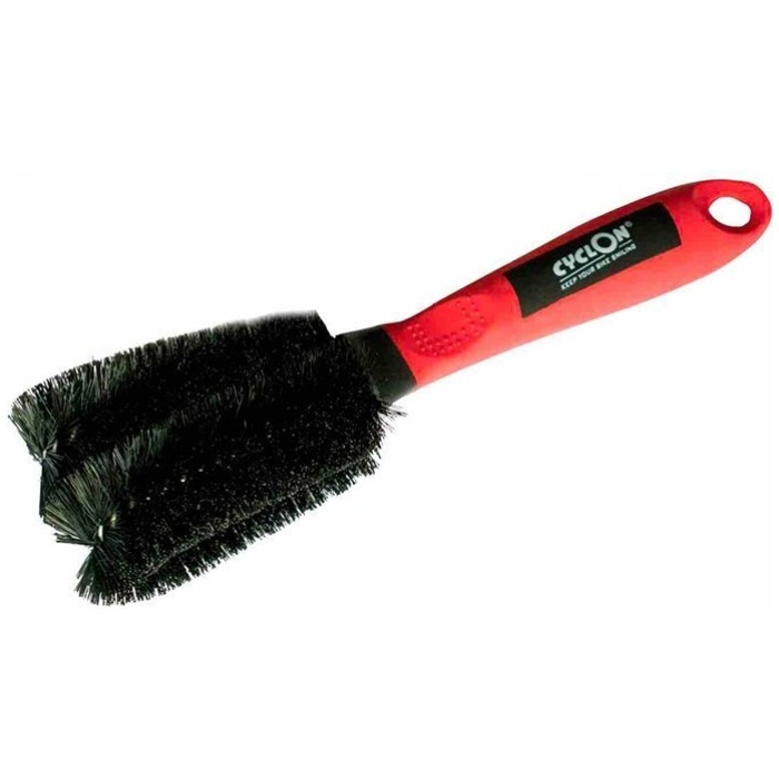 Cyclon Poetsborstel Two Prong Brush Rood