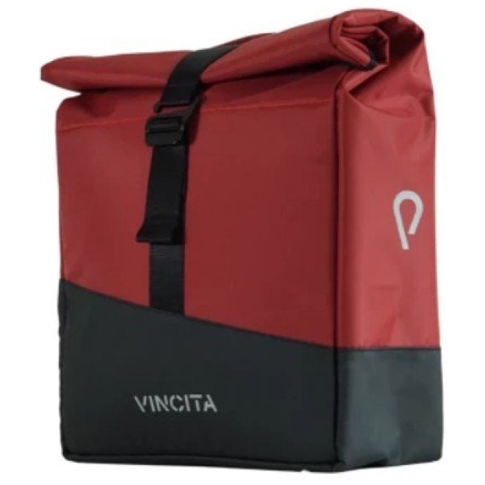 Vincita Tas Enkel Square Rood/zwart