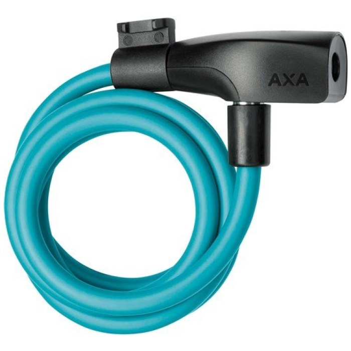 Axa Kabelslot+houder Resolu 120cmx8mm Sleutel Ice Blue Zwart