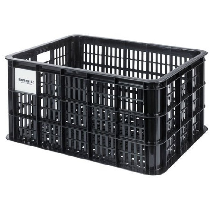 Basil fietskrat L MIK 40L recycled Zwart