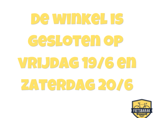 Winkel gesloten op vrijdag 19/6 en zaterdag 20/6